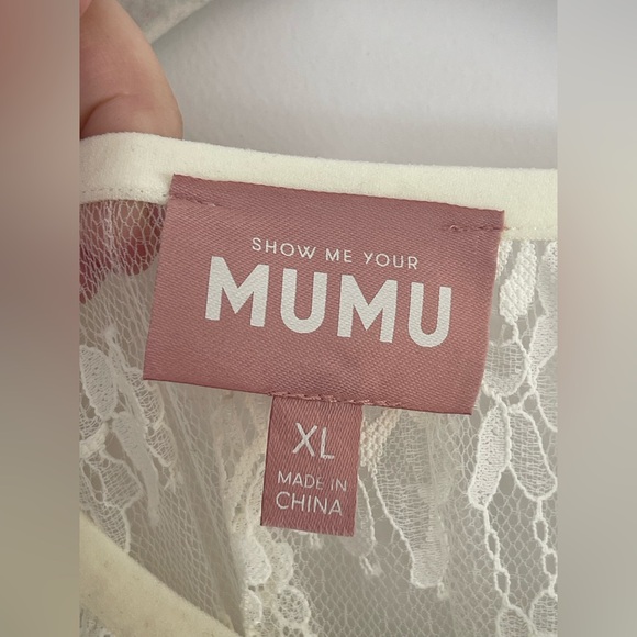 NWOT Show Me Your Mumu Joelle Lace Mini Dress size XL with slip - Picture 8 of 9